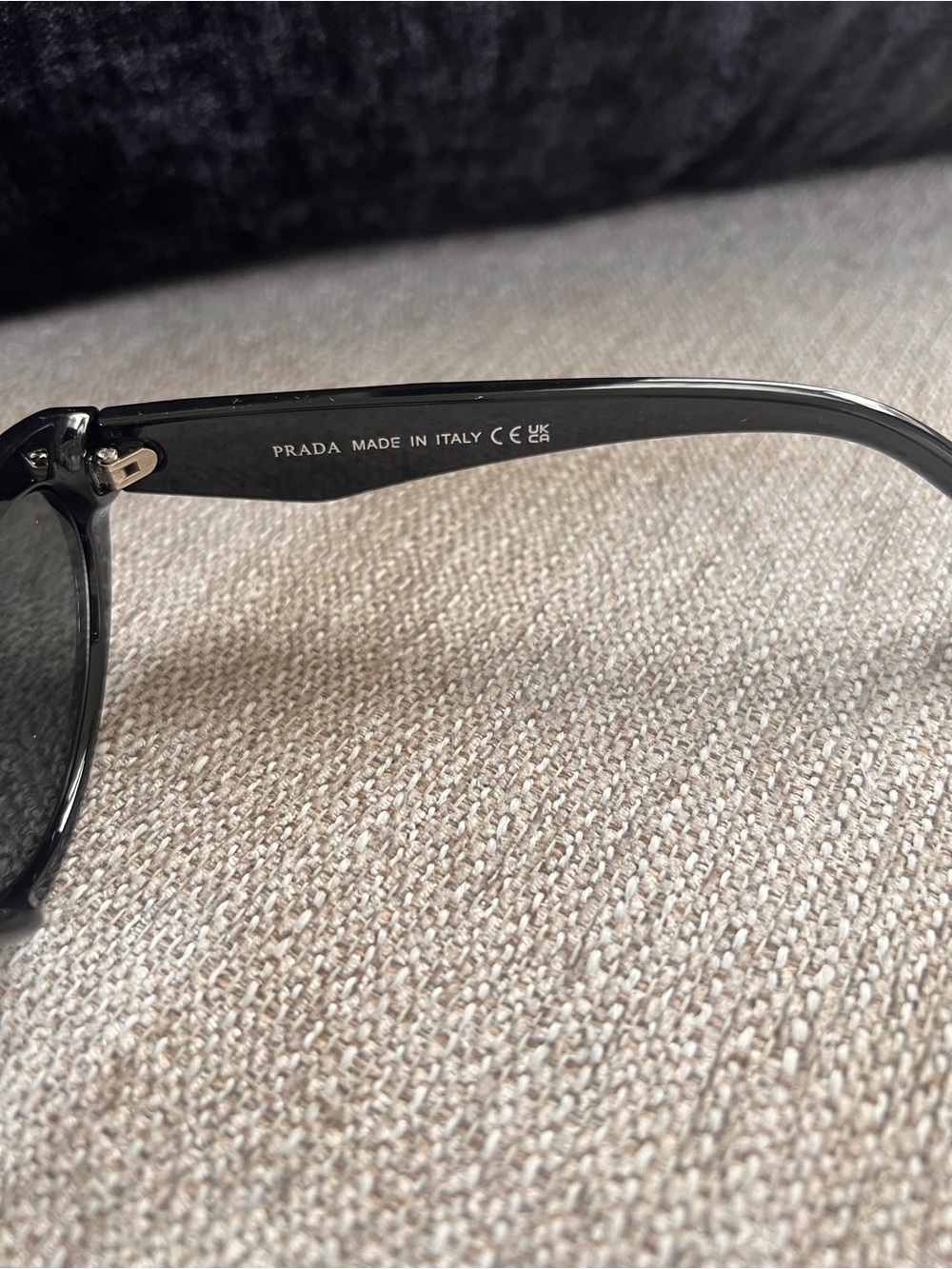 Prada Symbole Irregular Black Oval PR 26ZS Women's Sunglasses - Picture 4 of 6